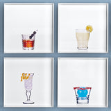 A group of 4 cocktail portraits together