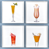 A group of 4 cocktail portraits together