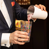 Cocktail Party Shaker Set - glass and white tumbler