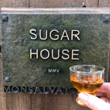 Maple syrup with sign