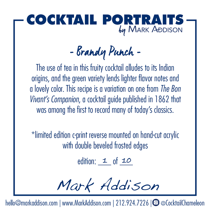 Limited Edition Cocktail Portrait: Brandy Punch signature plate