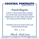 Limited Edition Cocktail Portrait: Fireworks Margarita signature plate