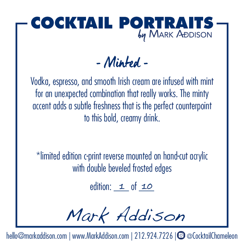Limited Edition Cocktail Portrait: Minted signature plate