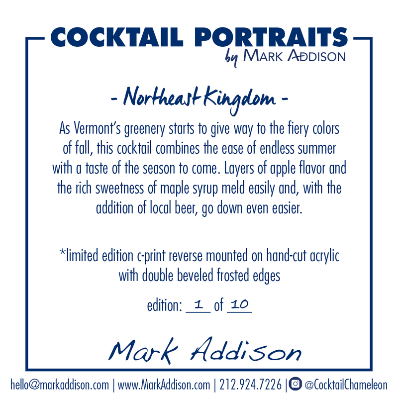 Limited Edition Cocktail Portrait: Northeast Kingdom signature plate