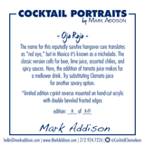 Limited Edition Cocktail Portrait: Ojo Rojo signature plate