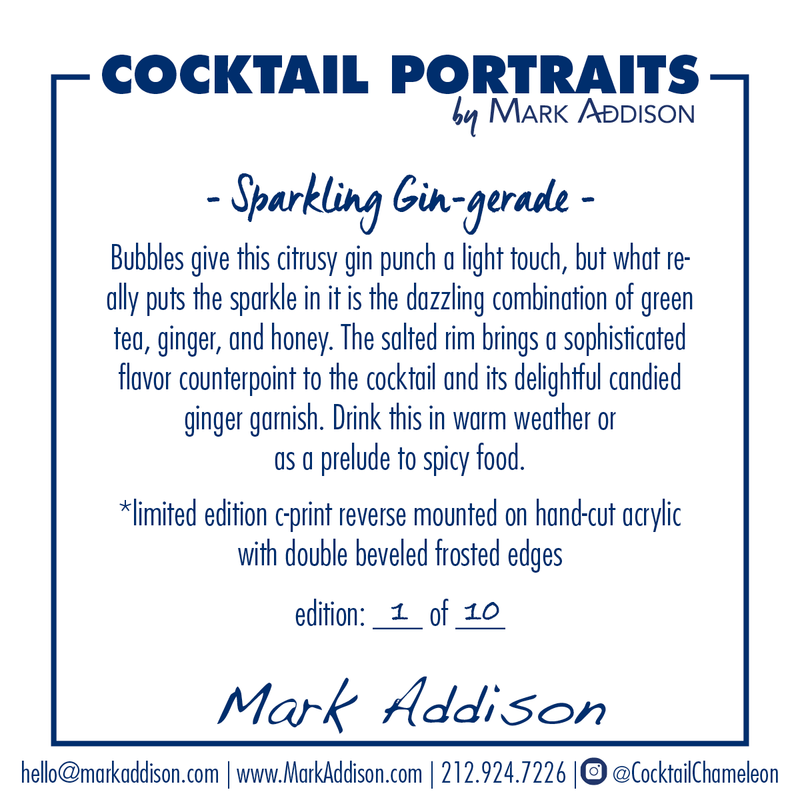 Limited Edition Cocktail Portrait: Sparkling GIN-gerade signature plate